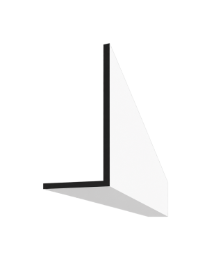 QIC AG04 Aluminium Angle 32 × 15mm - 3m RAL 9010