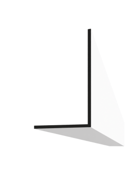 QIC AG06 Aluminium Angle 25 × 40mm - 3m RAL 9010