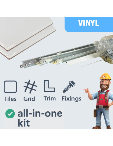 Vinyl Wipeable Suspended Ceiling Kit